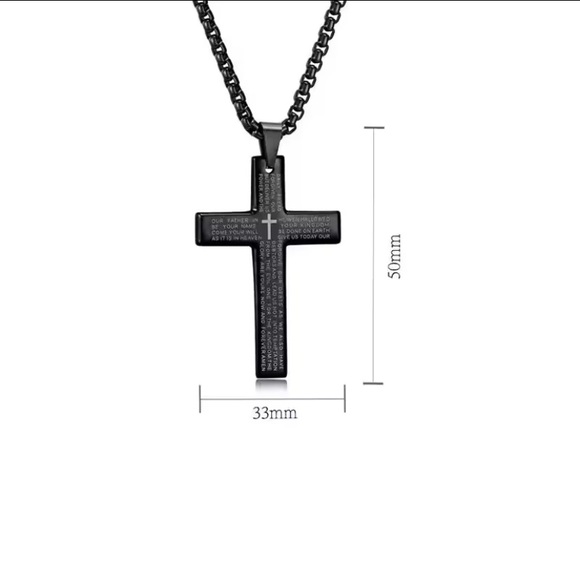 🐘 Men’s Stainless Steel Christianity Faith Necklace - Picture 4 of 4